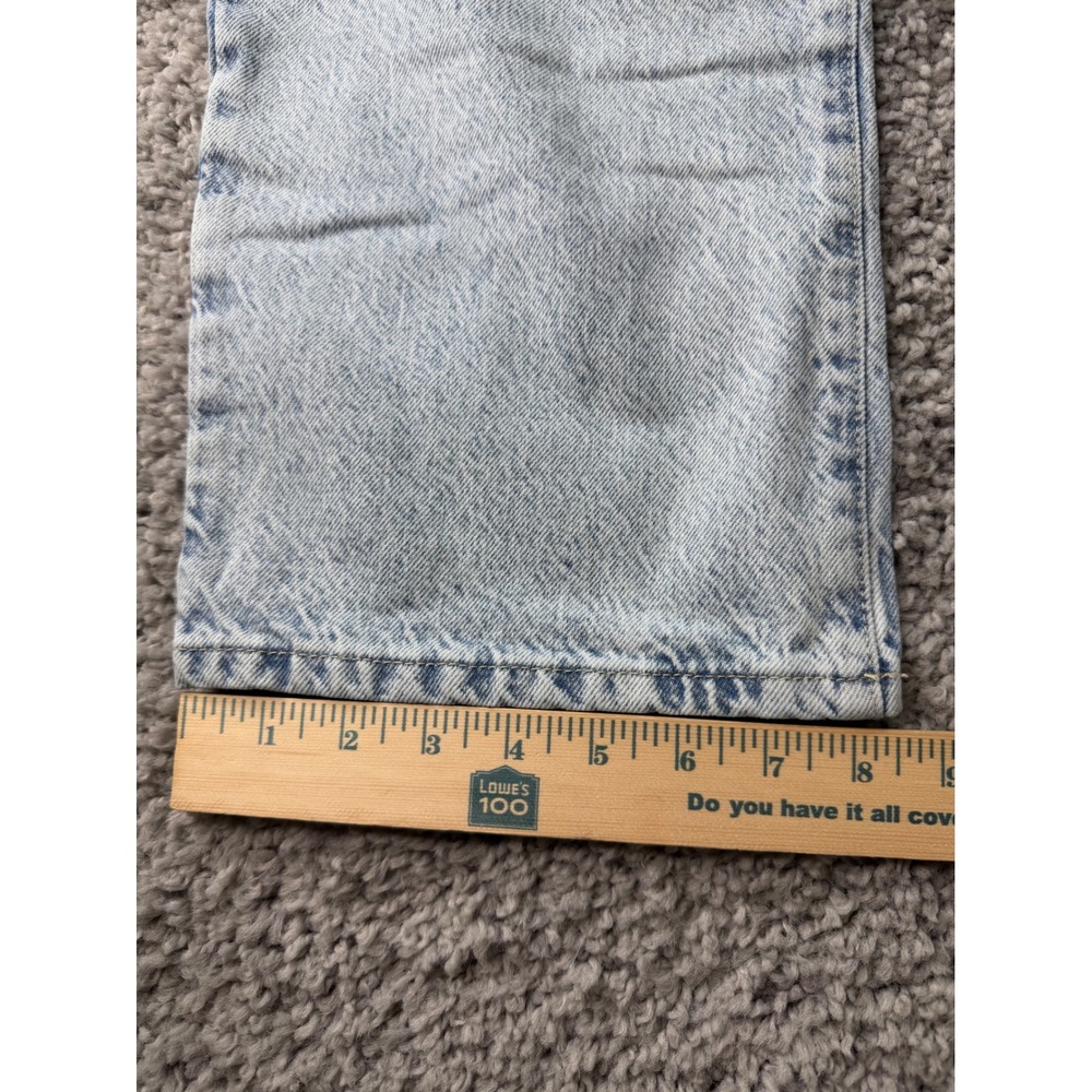 NWT Zara High Rise Straight Long Length Jeans Light Wash Acid Denim Size 12 EUR - Picture 3 of 10
